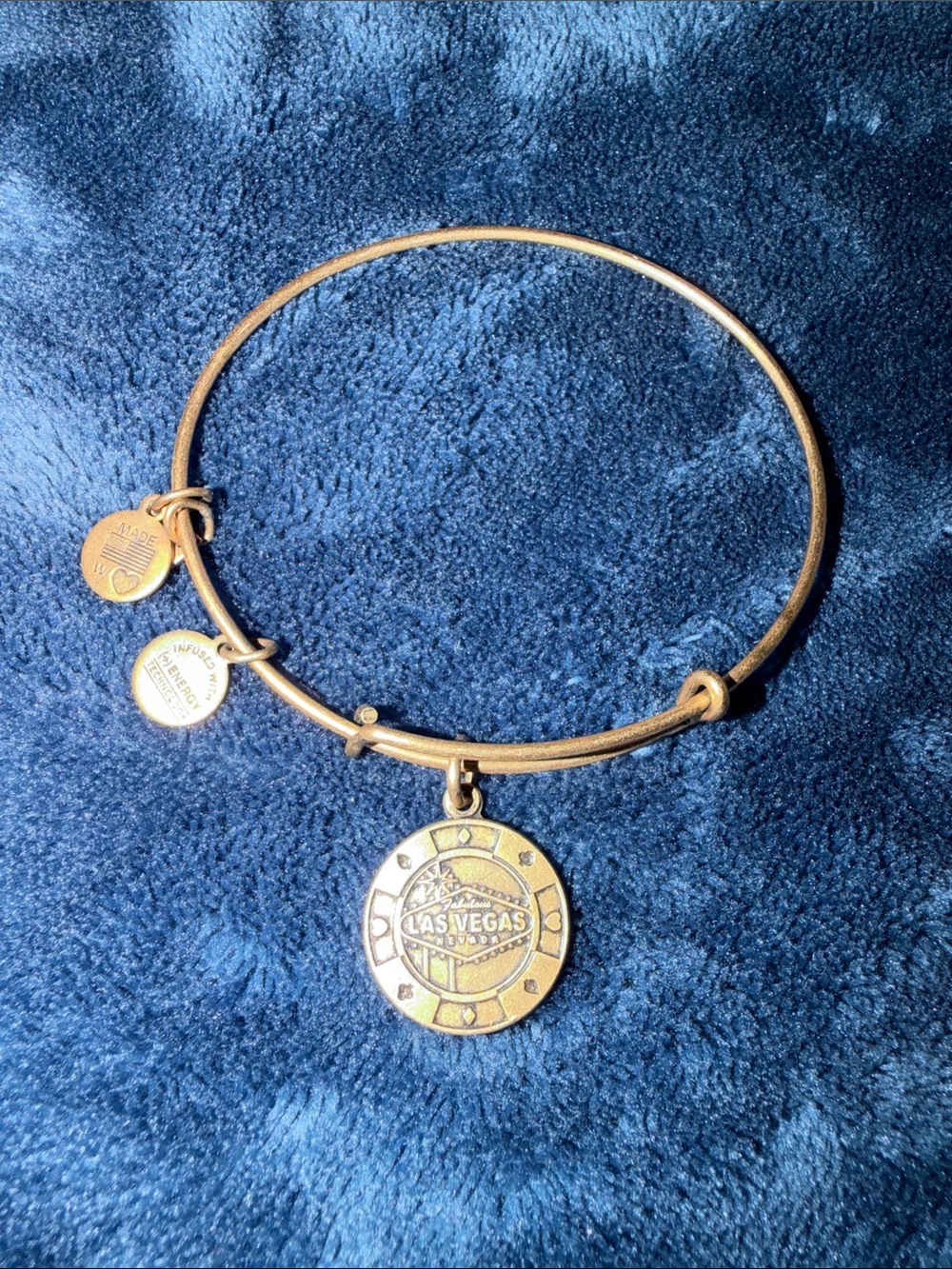 Alex and Ani Gold Las Vegas Token Charm Bangle